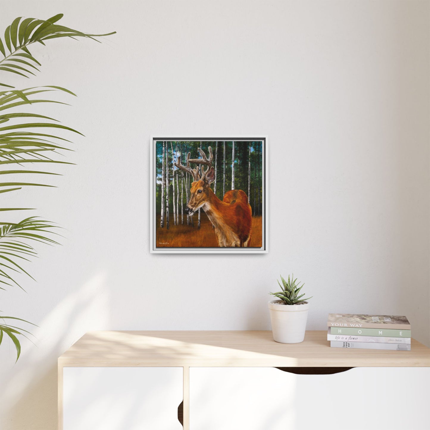 Velvet Crush, Framed Deer Canvas Art