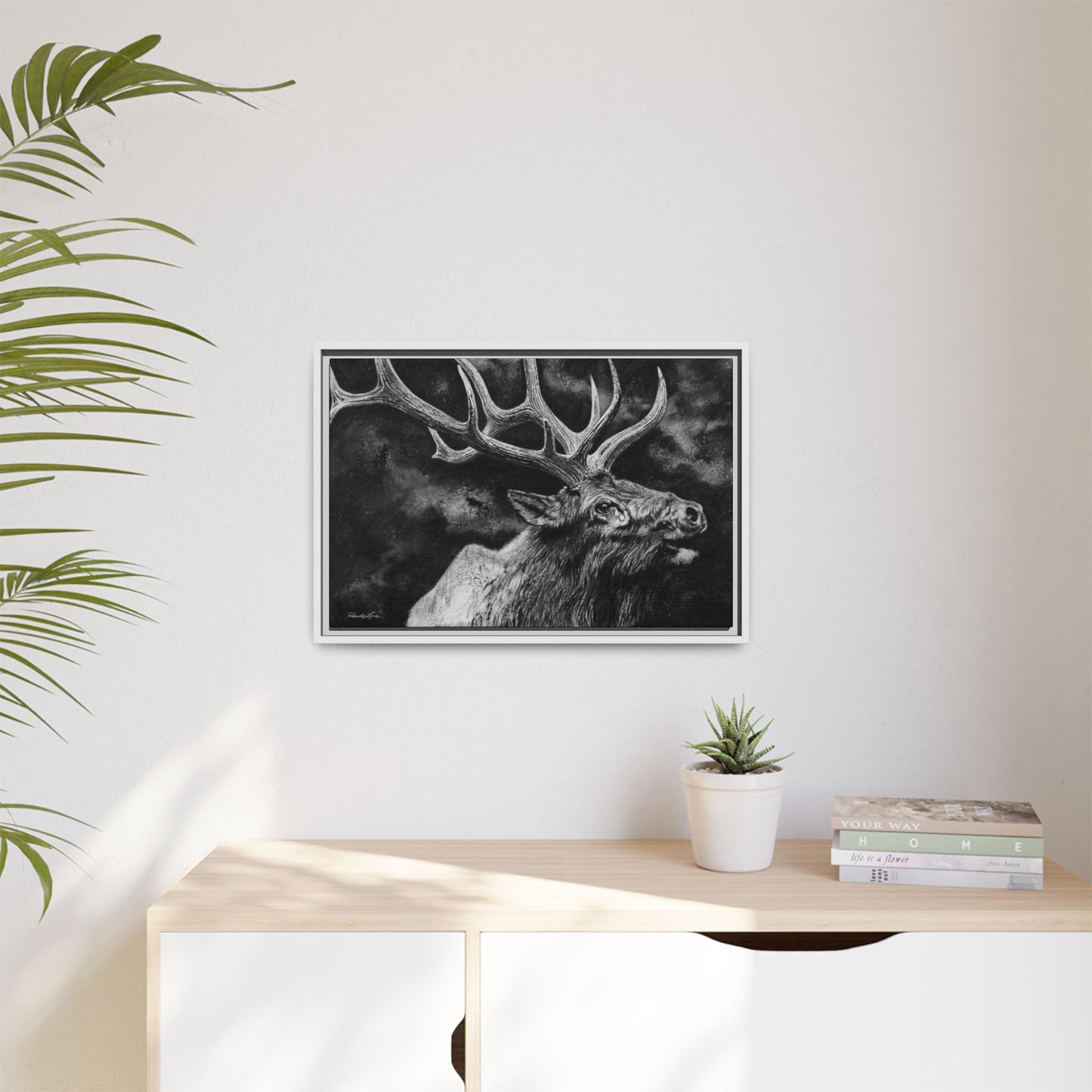 Gladiator, Framed Elk Wall Art,  Matte Canvas