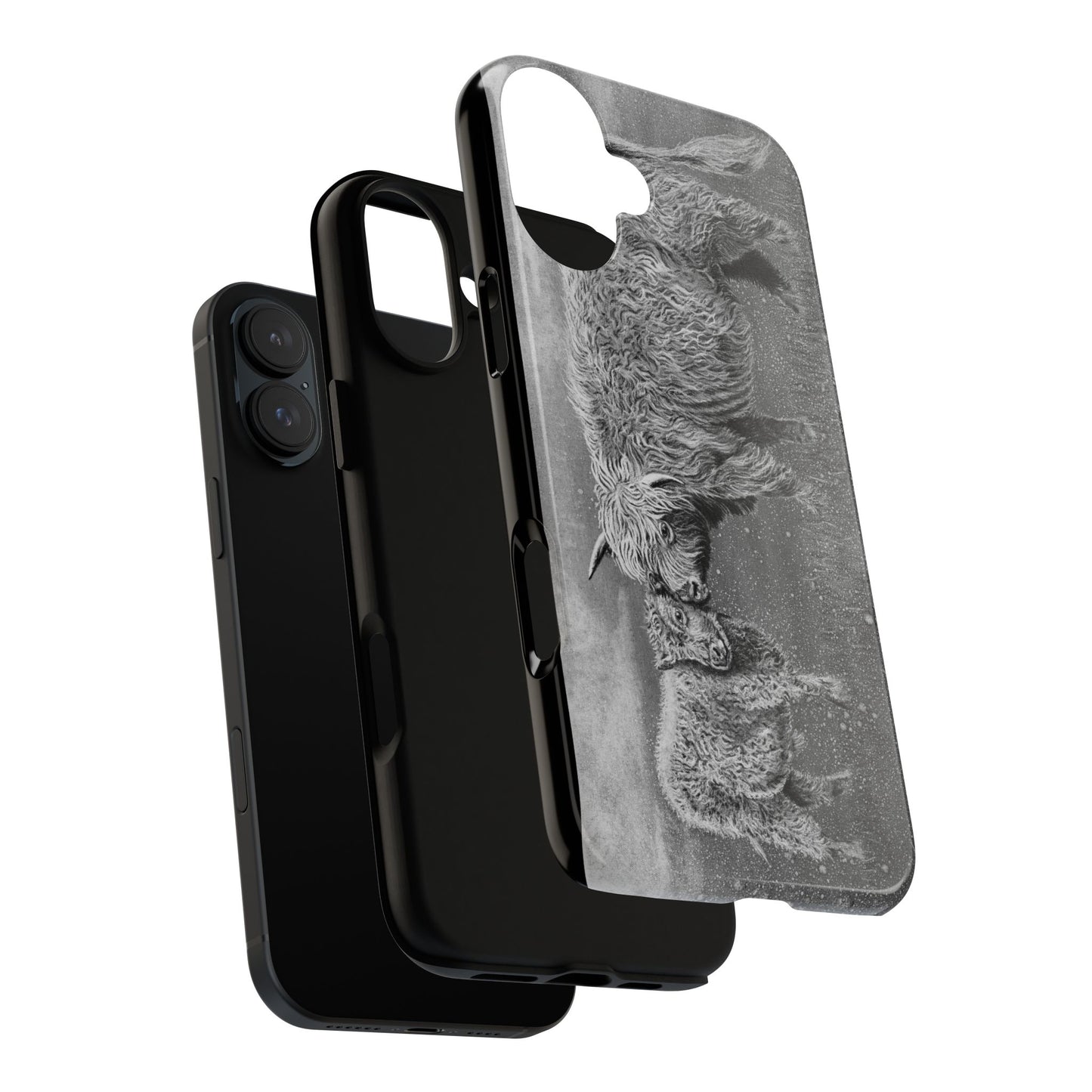 Highland Love, Highland Cow theme Phone Case, Tough Cases