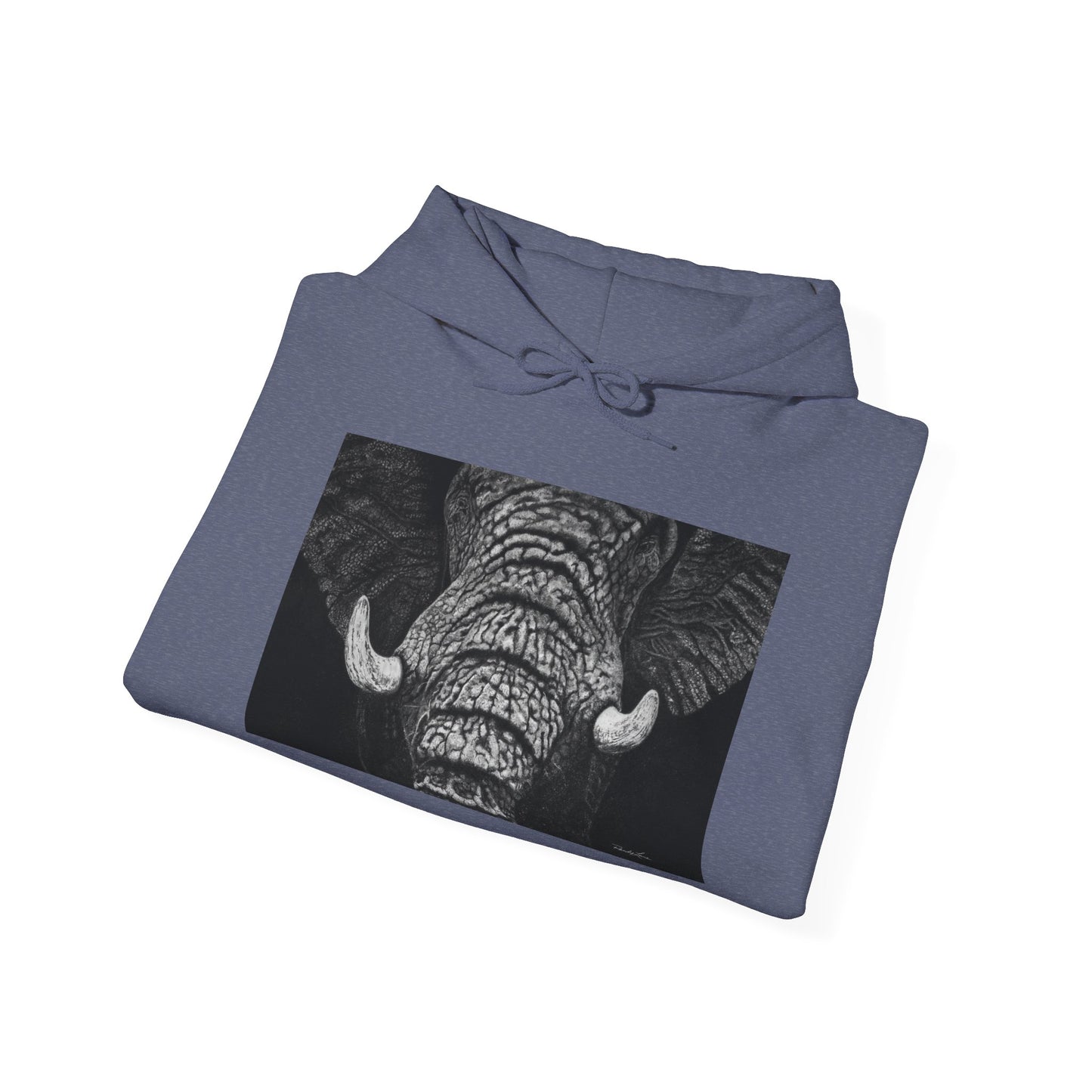 Ebony and Ivory, Elephant Hoodie, Cozy Unisex Sweatshirt