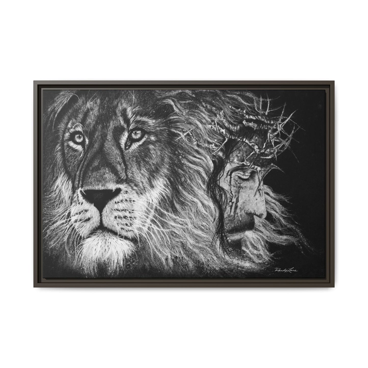 Lion King, Framed Matte Canvas Print