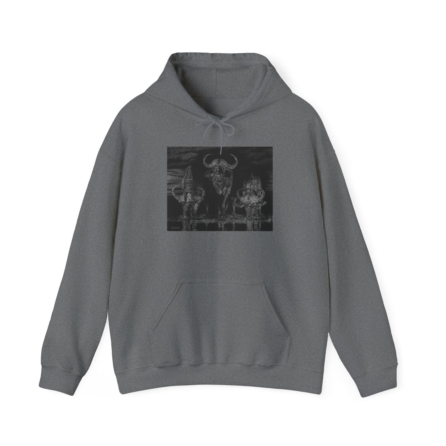 The Waterhole, Cape Buffalo Hooded Sweatshirt