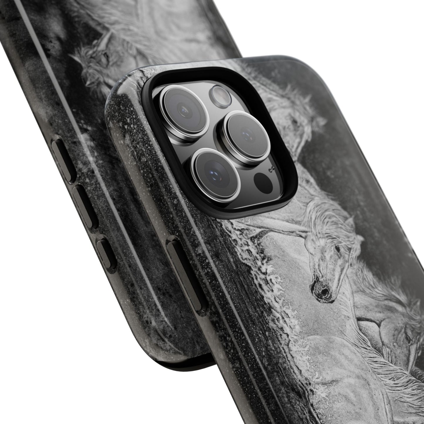 Night Swim, Horse-Themed Phone Case, Stylish Tough Cases