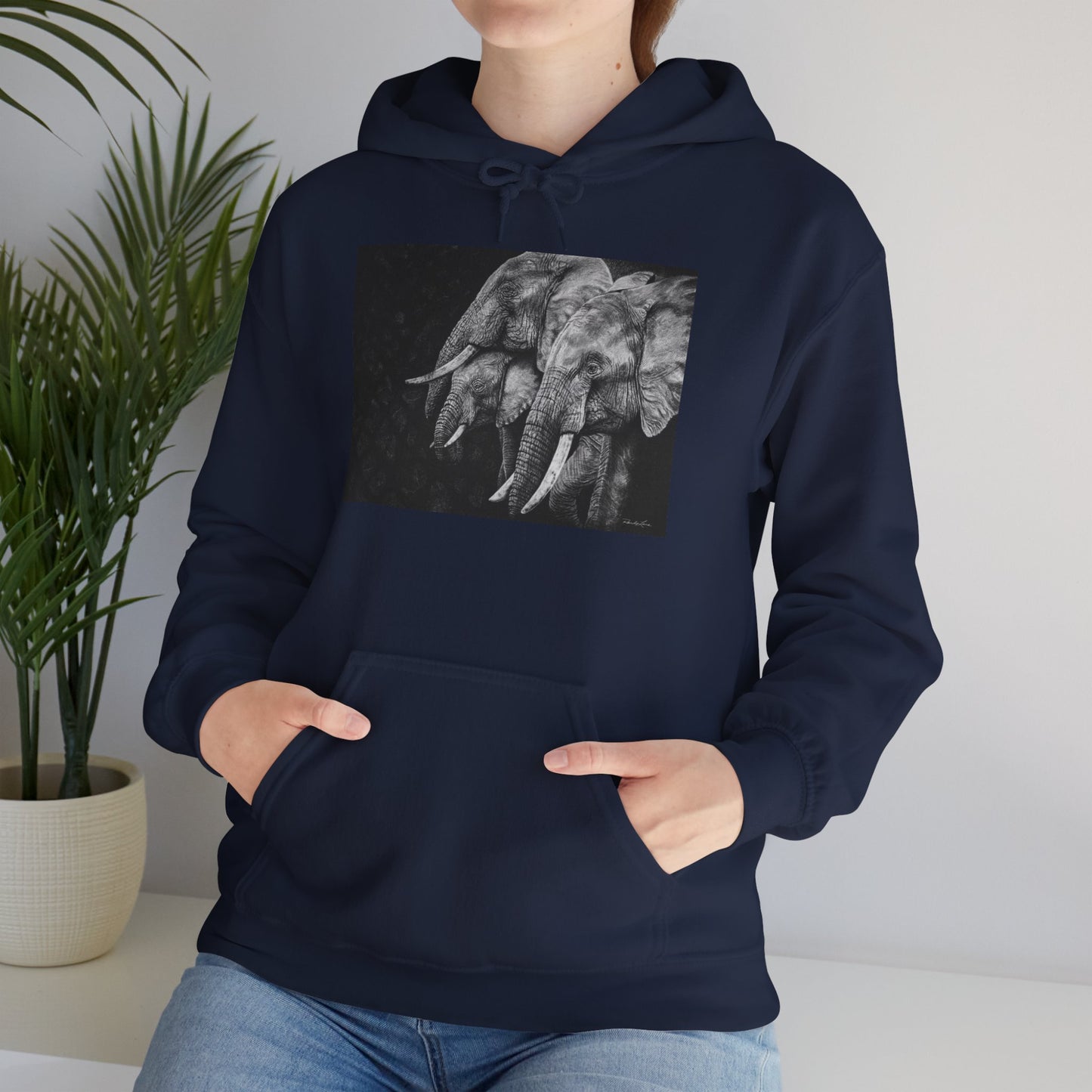 Brushland Bond. Elephant Art Unisex Heavy Blend Hoodie