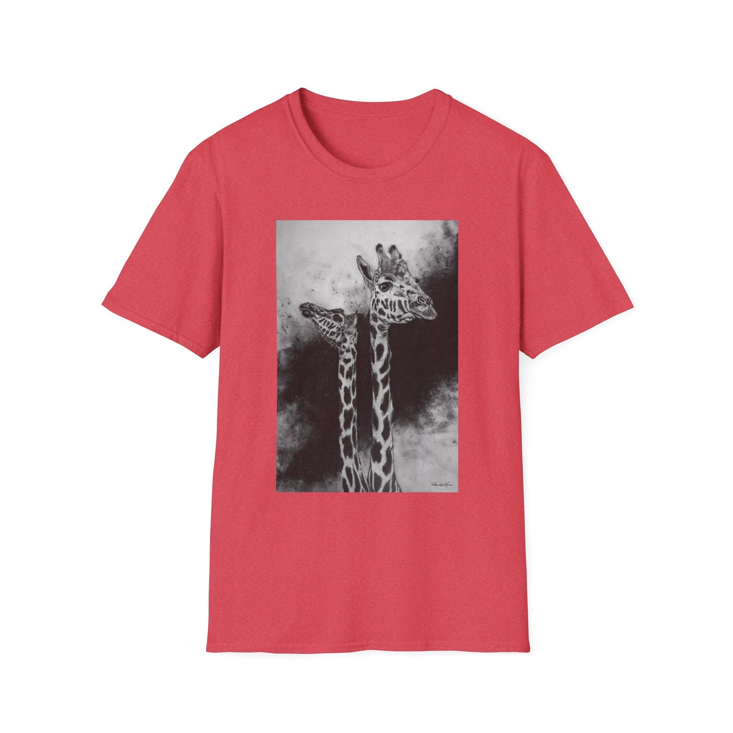 Grace in the Grassland, Giraffe Unisex Softstyle T-Shirt