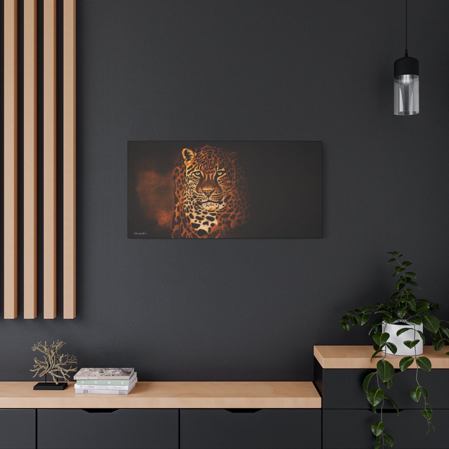 Shadow Hunter, Leopard Canvas Print