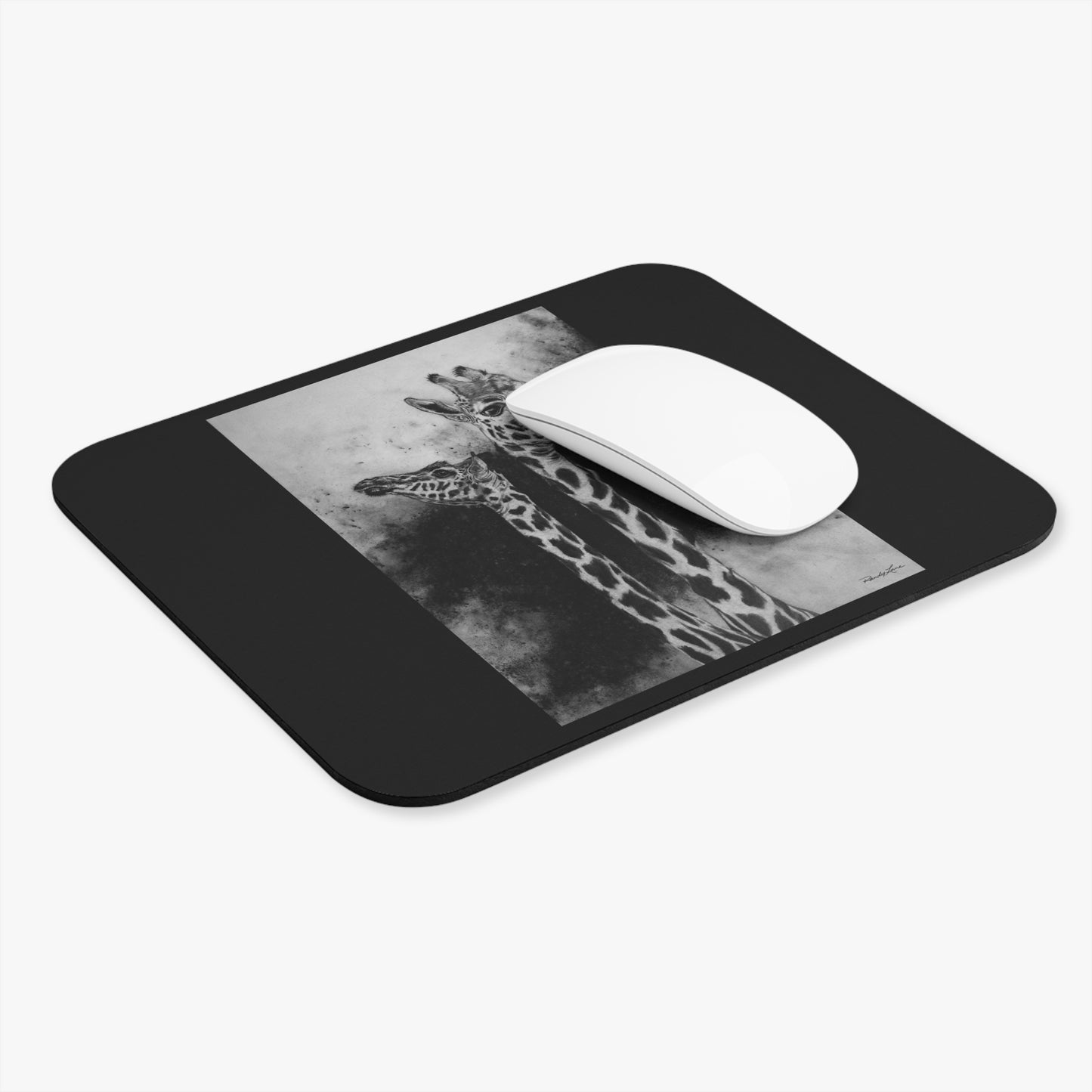 Grace in the Grassland, Giraffe Mouse Pad