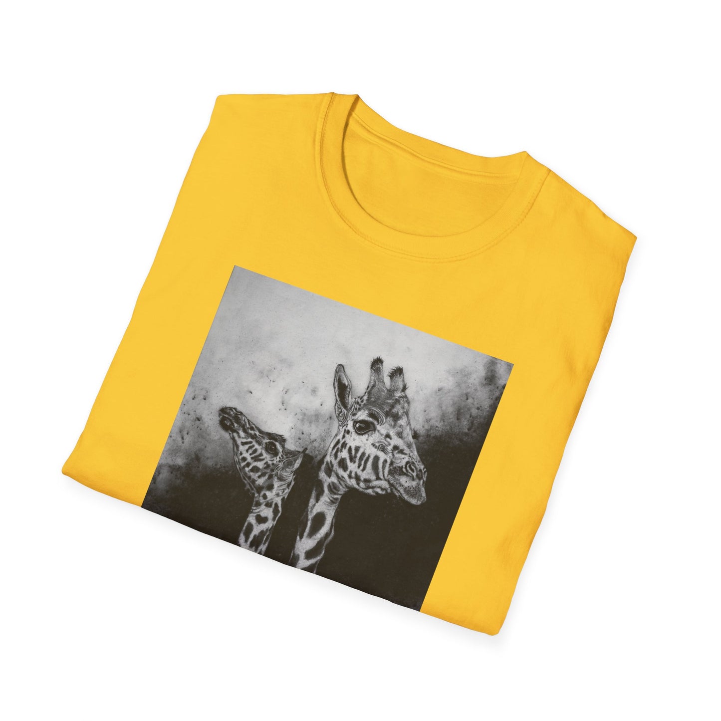 Grace in the Grassland, Giraffe Unisex Softstyle T-Shirt