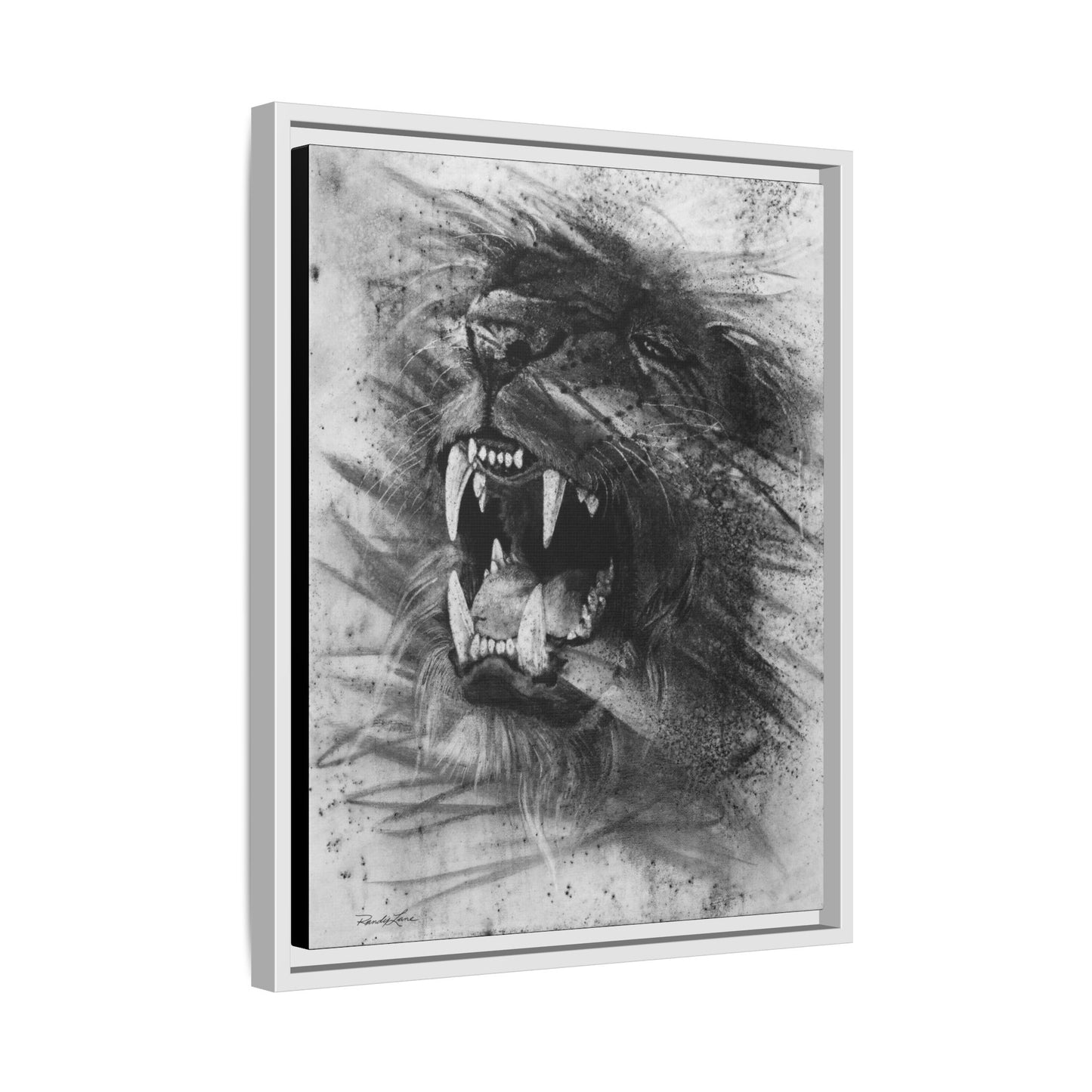 Let the Lion Roar, Framed Canvas Lion Art