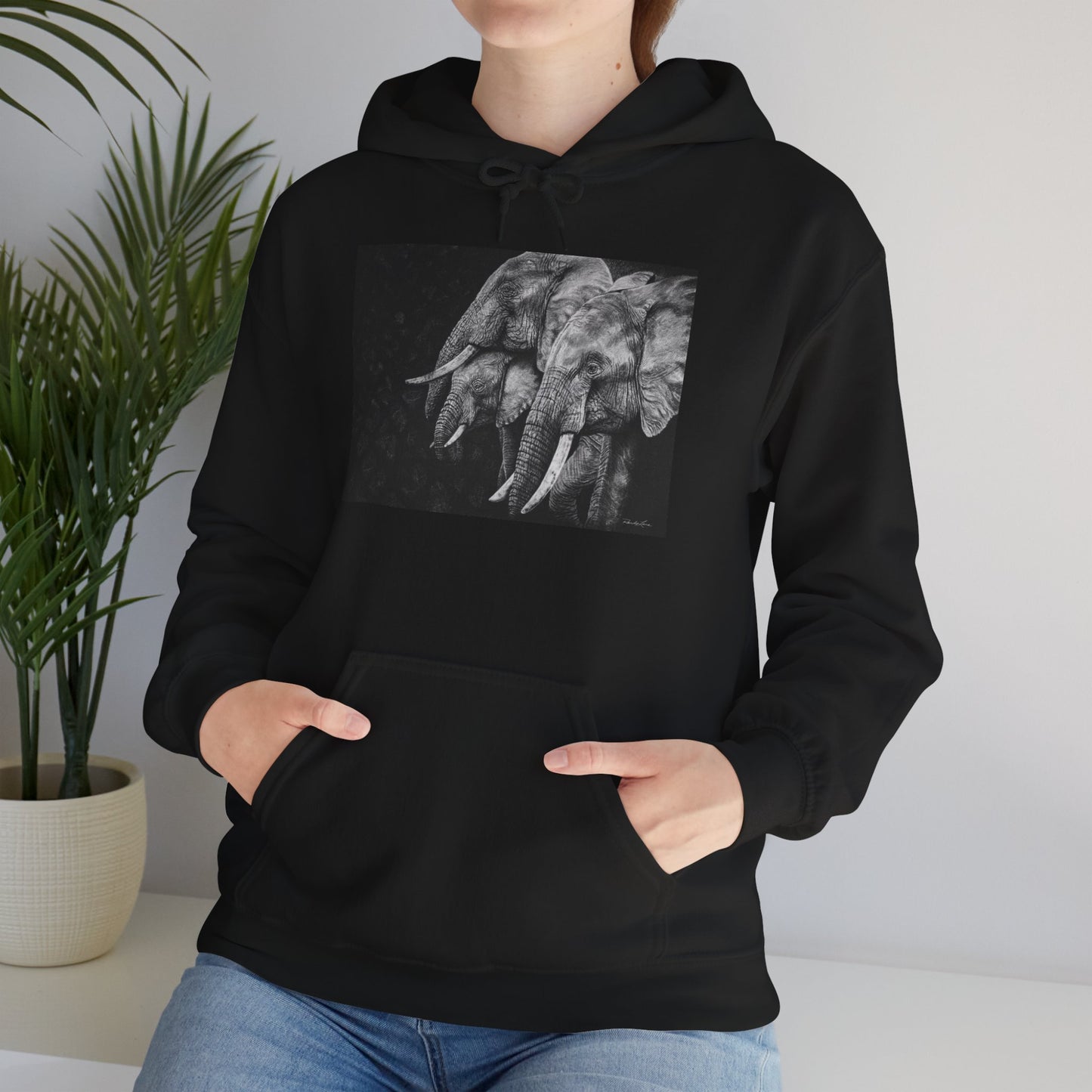 Brushland Bond. Elephant Art Unisex Heavy Blend Hoodie