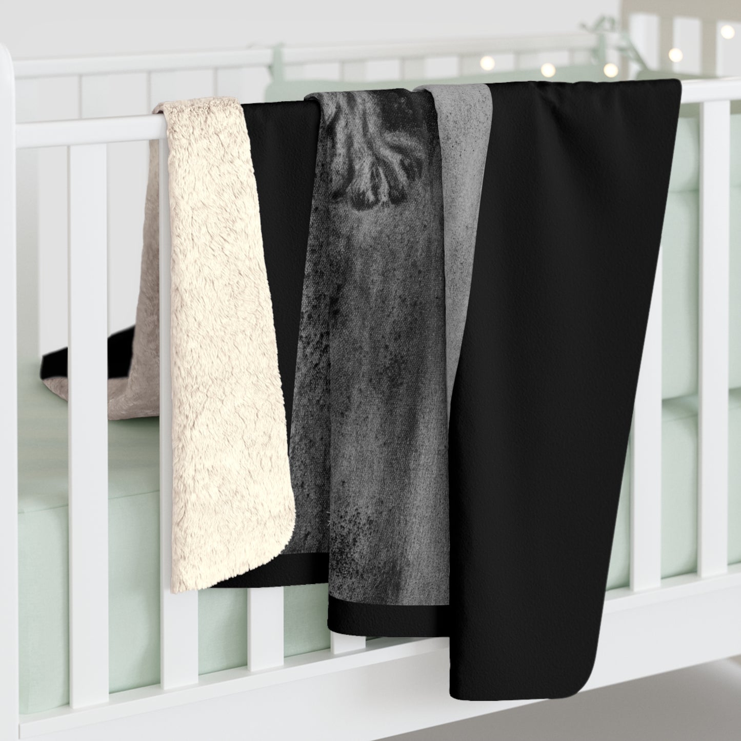 Specter, Cozy Wolf Sherpa Fleece Blanket