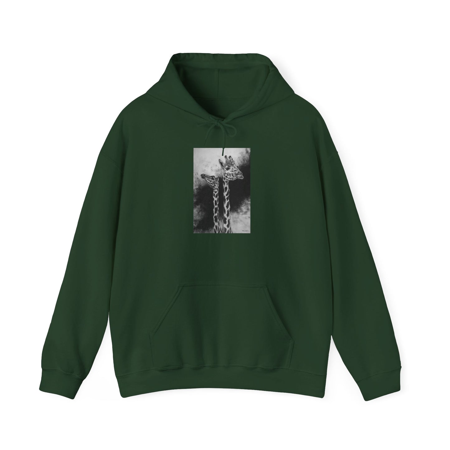 Grace in the Grassland, Giraffe Unisex Heavy Blend™ Hooded Sweatshirt