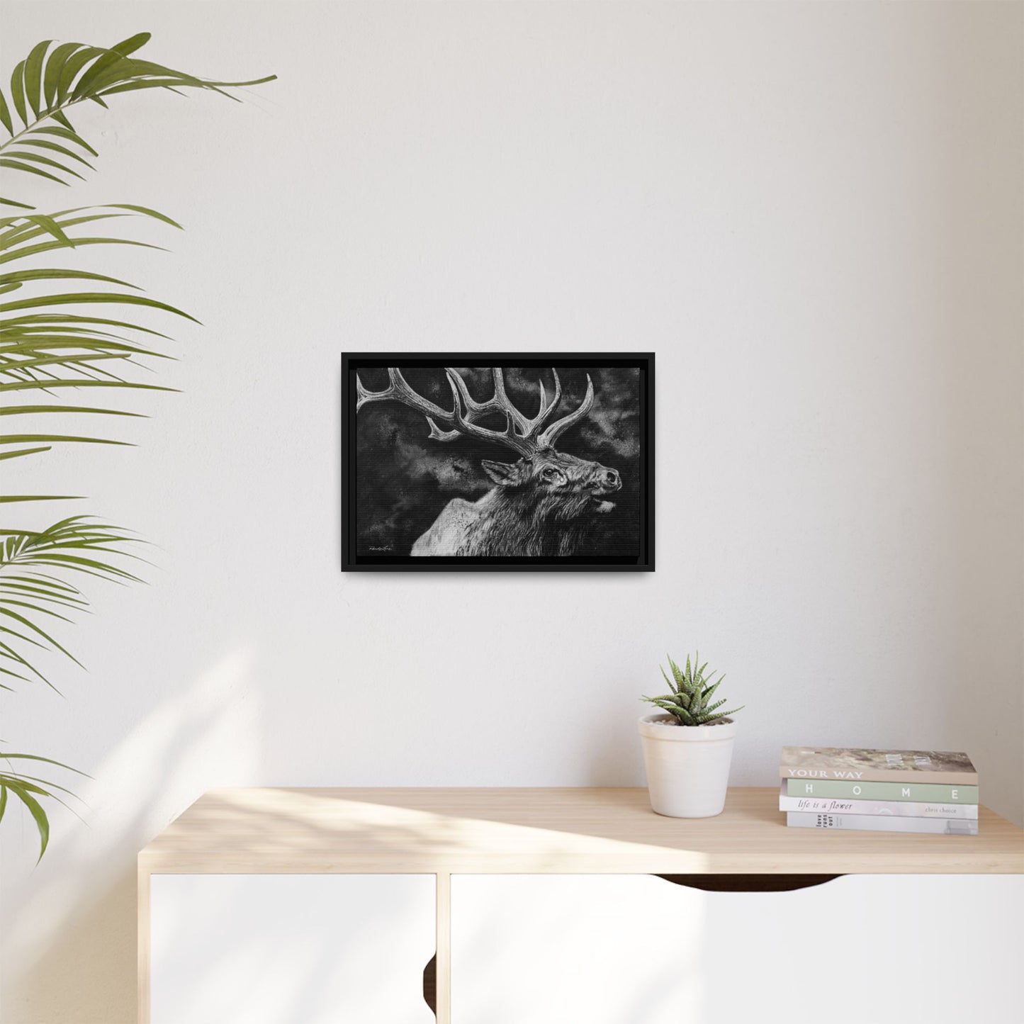 Gladiator, Framed Elk Wall Art,  Matte Canvas