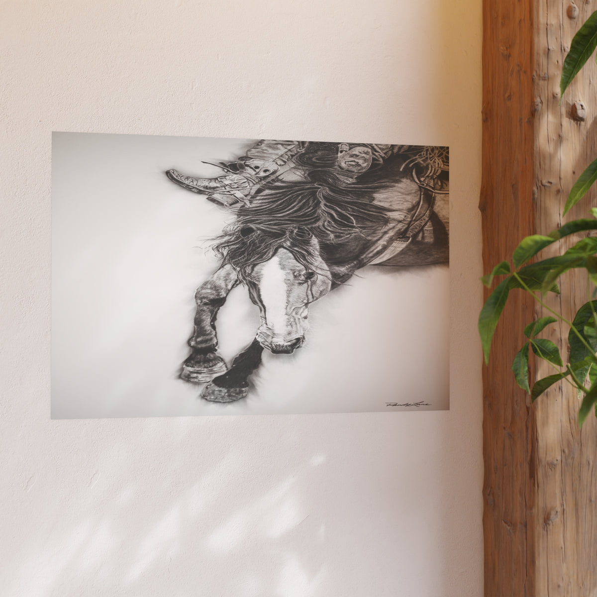 Crazy 8, Rodeo bareback rider Fine Art Print (Satin or Matte)