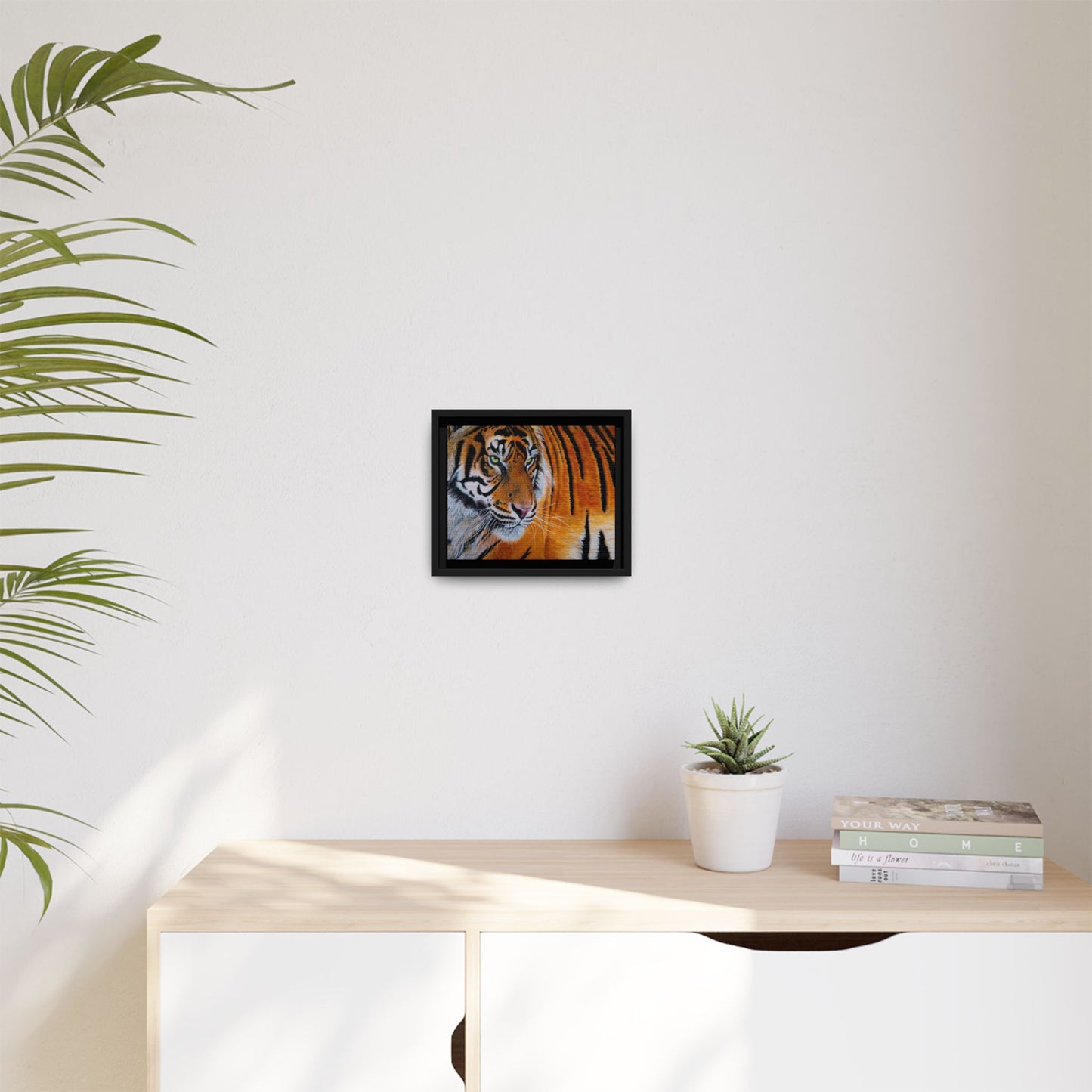 Tiger Stripe, Framed Tiger Canvas Print