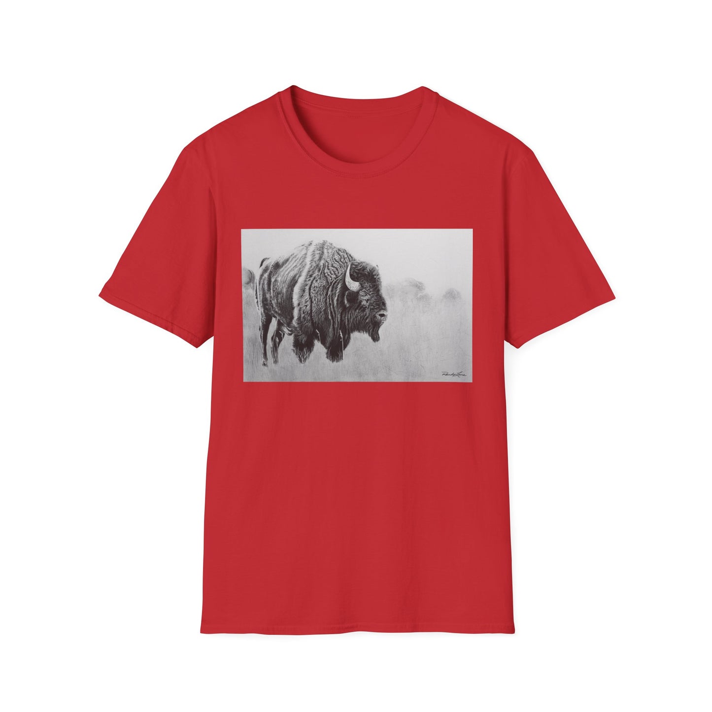 Prairie Bison, Bison Painting T-Shirt — Buffalo Wildlife Tee