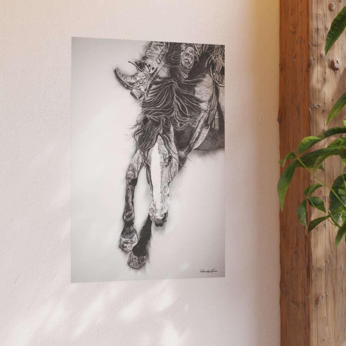Crazy 8, Rodeo bareback rider Fine Art Print (Satin or Matte)