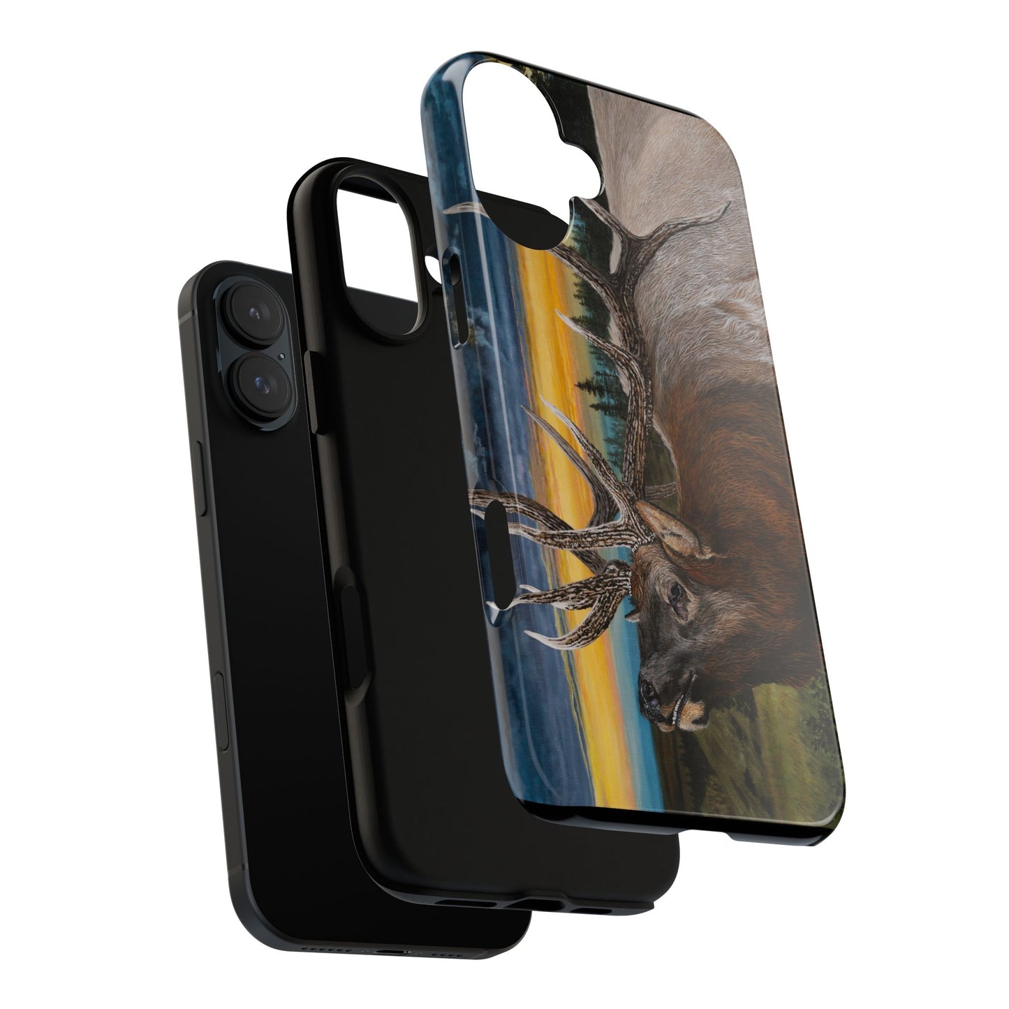 Sunset Serenade, Elk Phone Case