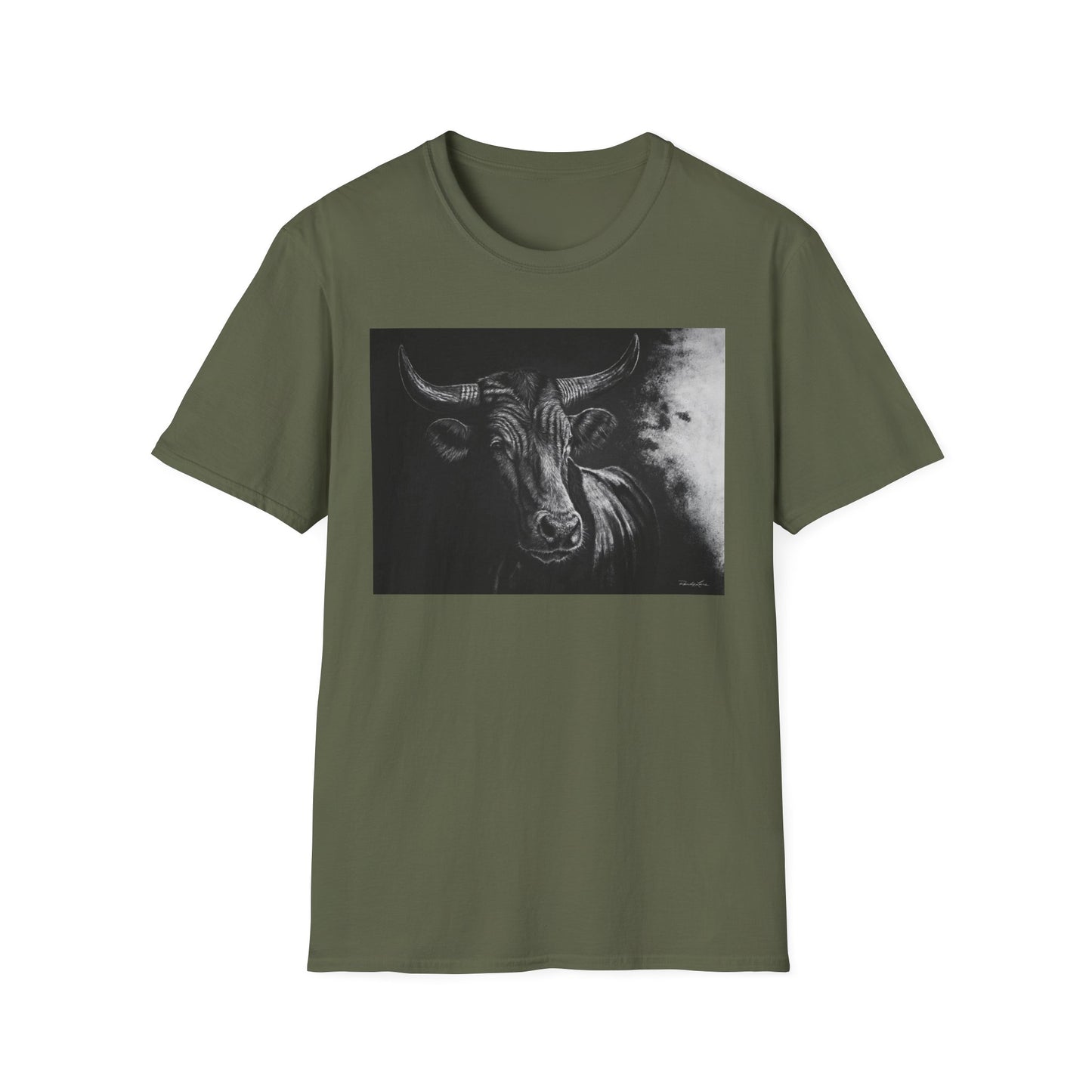 Stonebreaker. Bucking Bull Graphic Unisex Softstyle T-Shirt