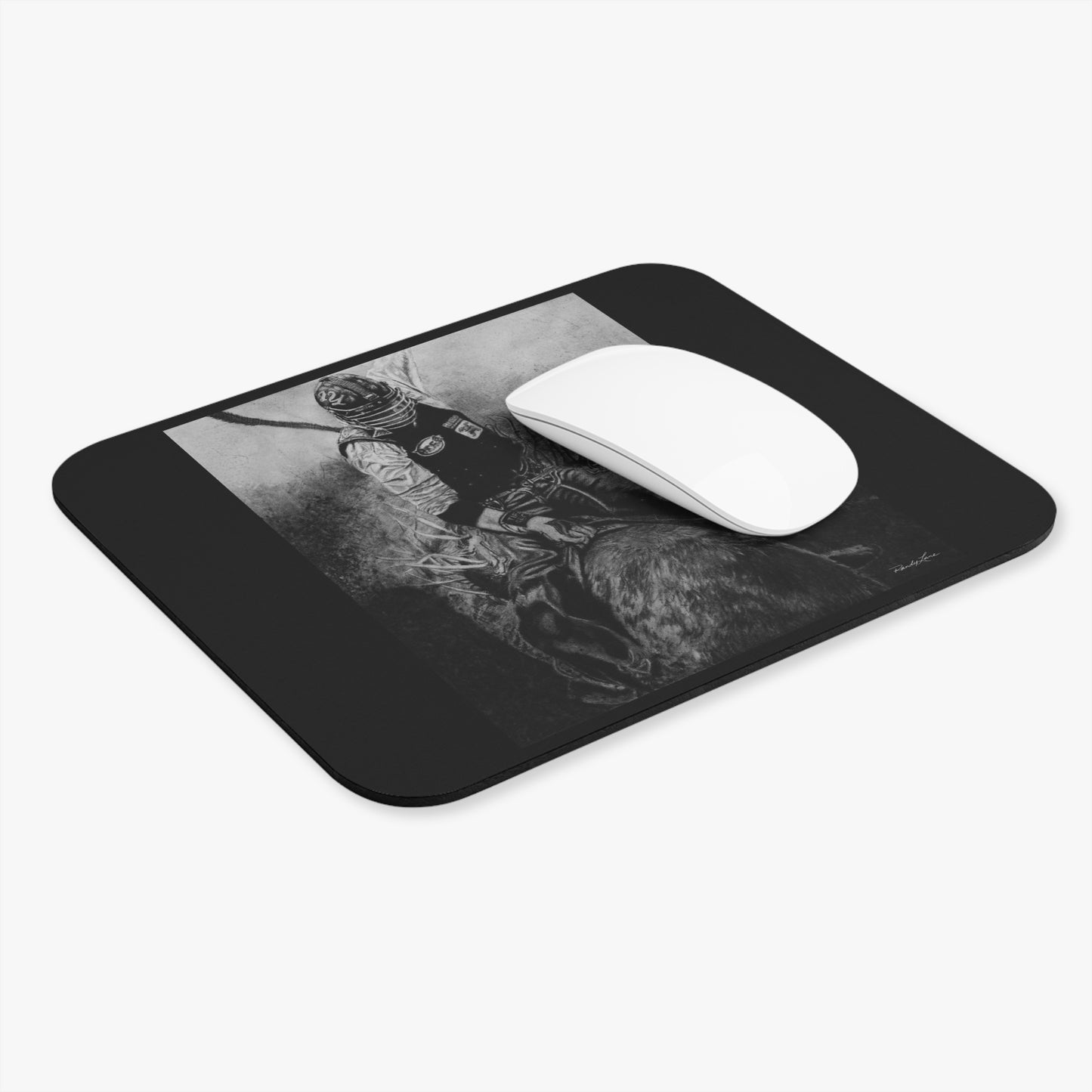 Gettin Frosty. Bull Rider Mouse Pad