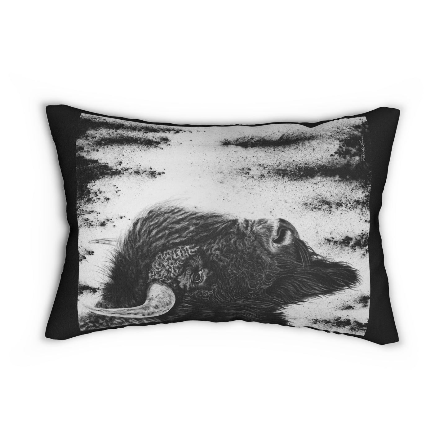 Pride, Bison Print Lumbar Pillow