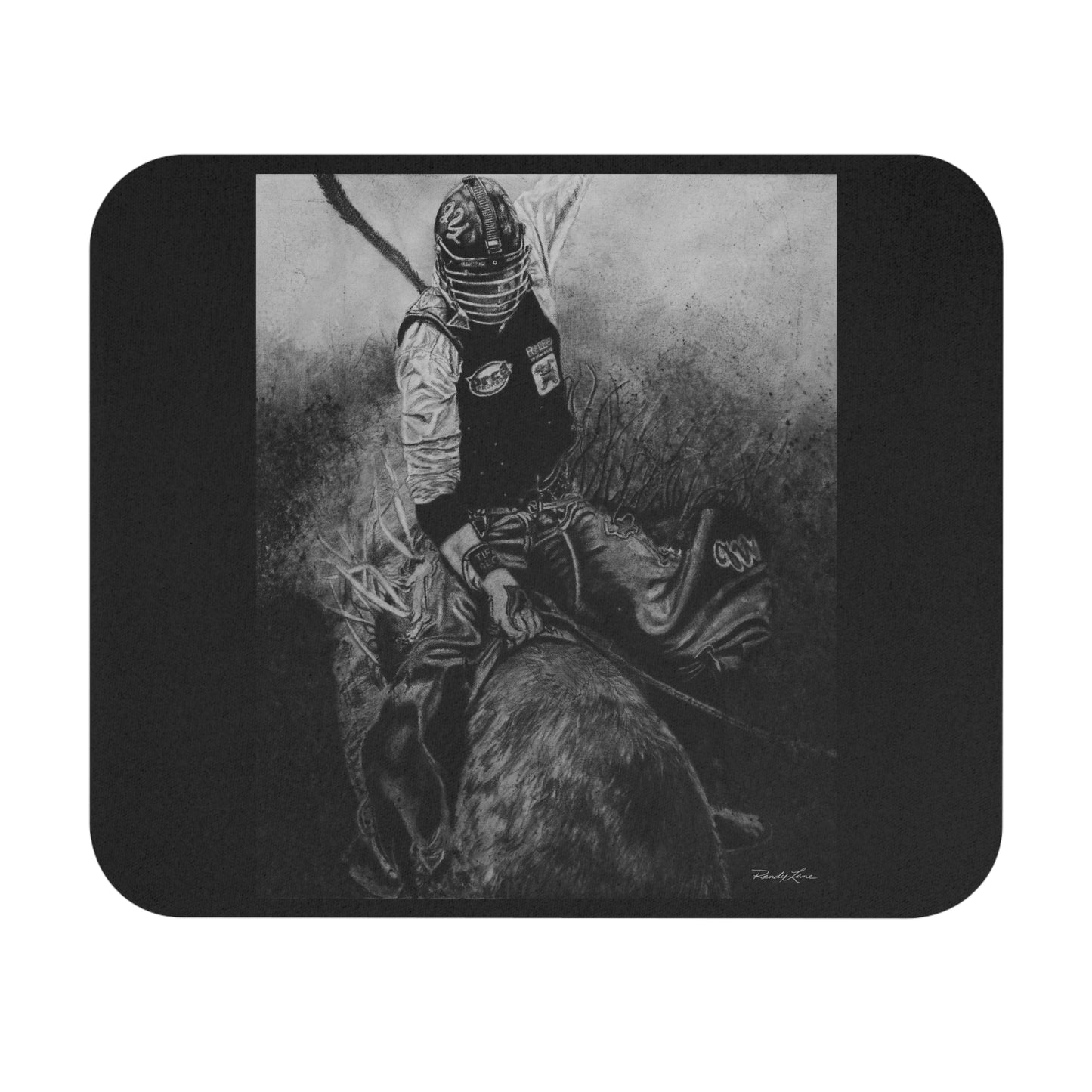 Gettin Frosty. Bull Rider Mouse Pad