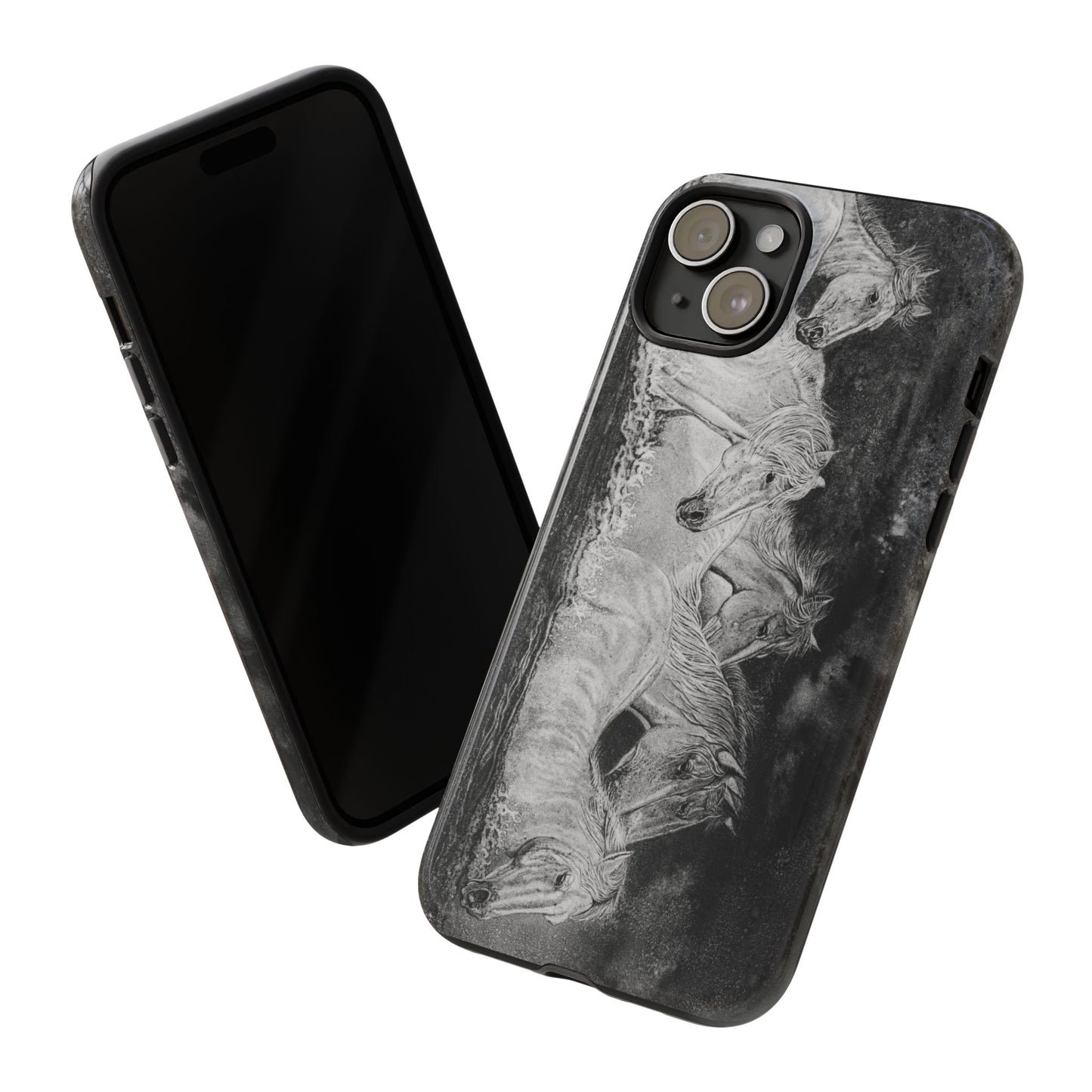 Night Swim, Horse-Themed Phone Case, Stylish Tough Cases