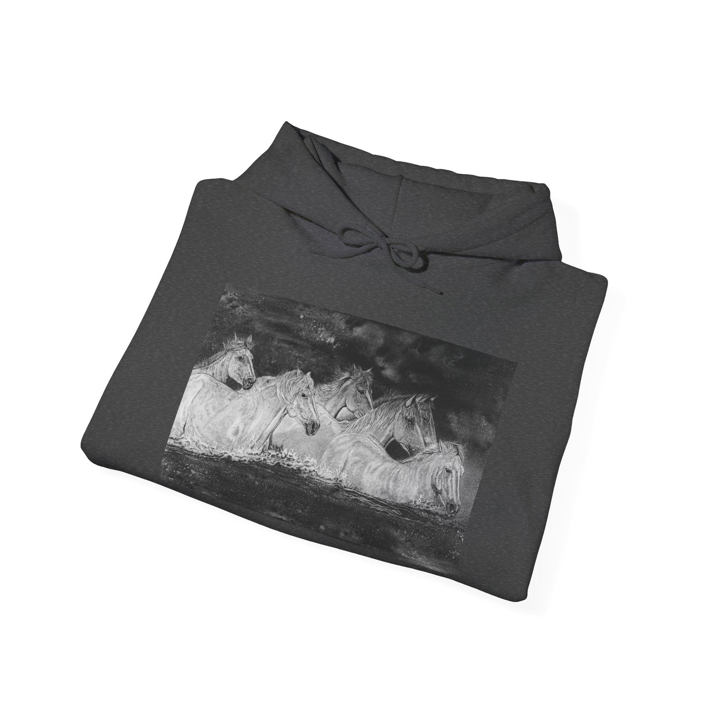 Night Swim, Horse Unisex Hooded Sweatshirt