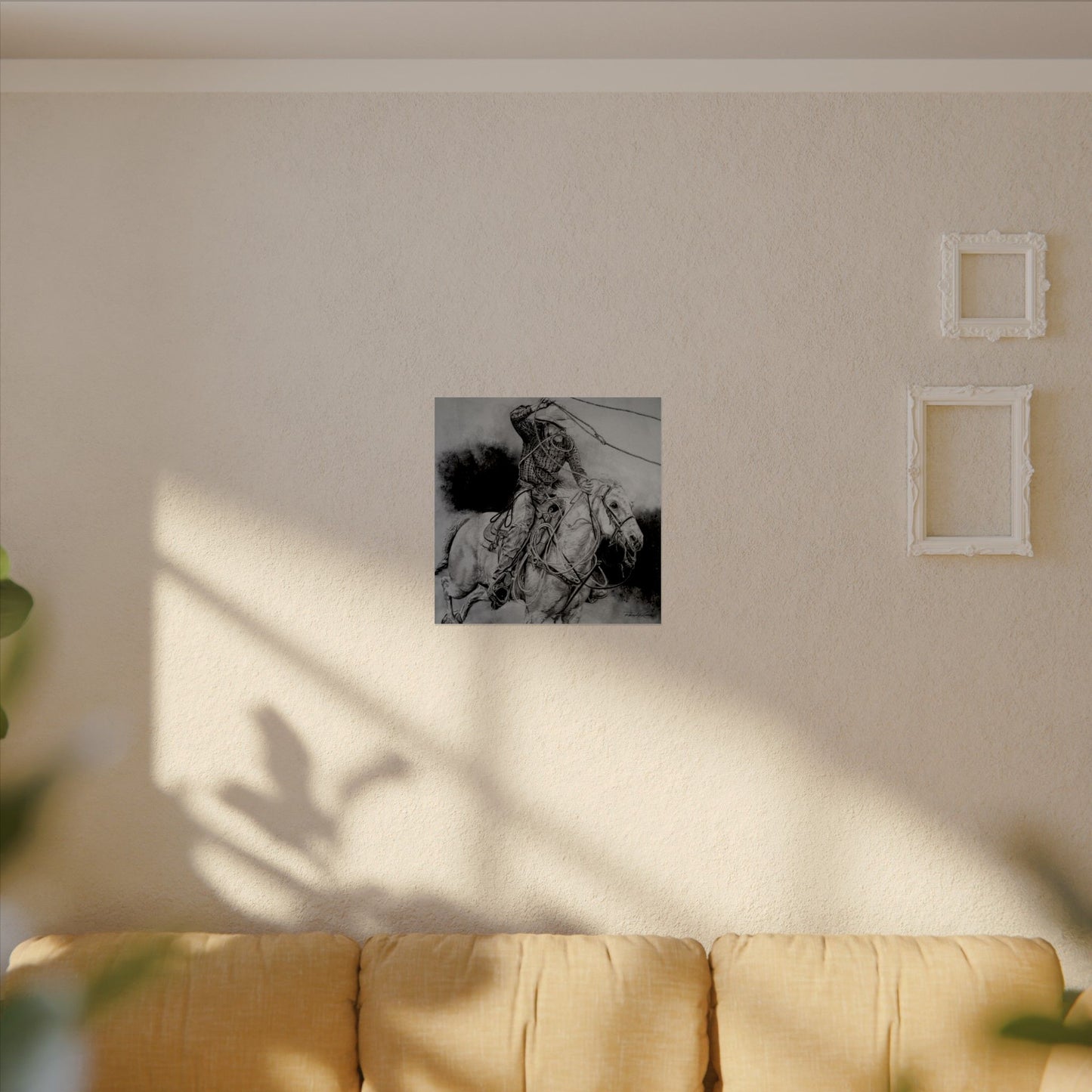 Let it Fly, Rodeo Tie-down Roper Painting, Textured Matte Print
