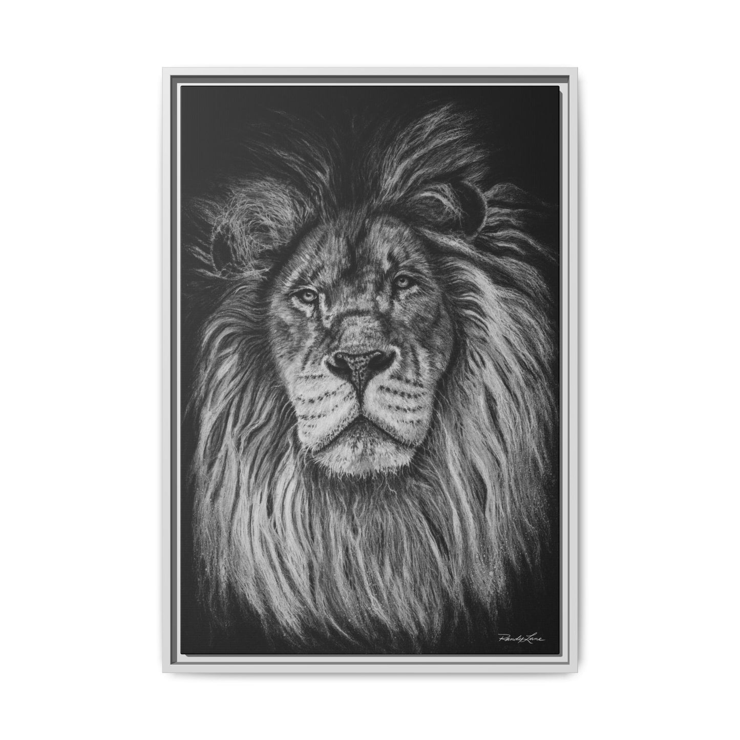 The Mane Event, Matte Canvas Lion Prints, Framed (Multi-color)