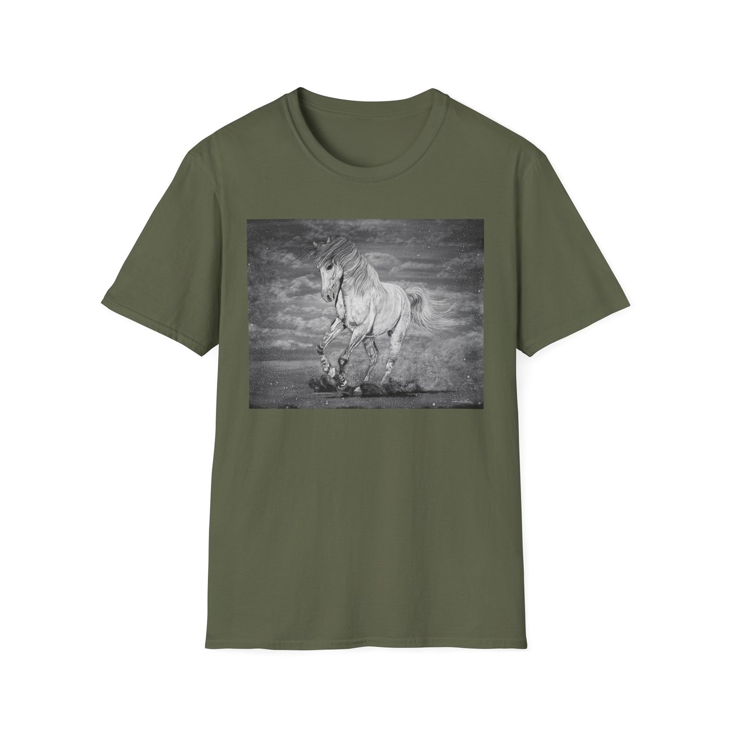 Equine Elegance. Prancing Horse Graphic T-Shirt