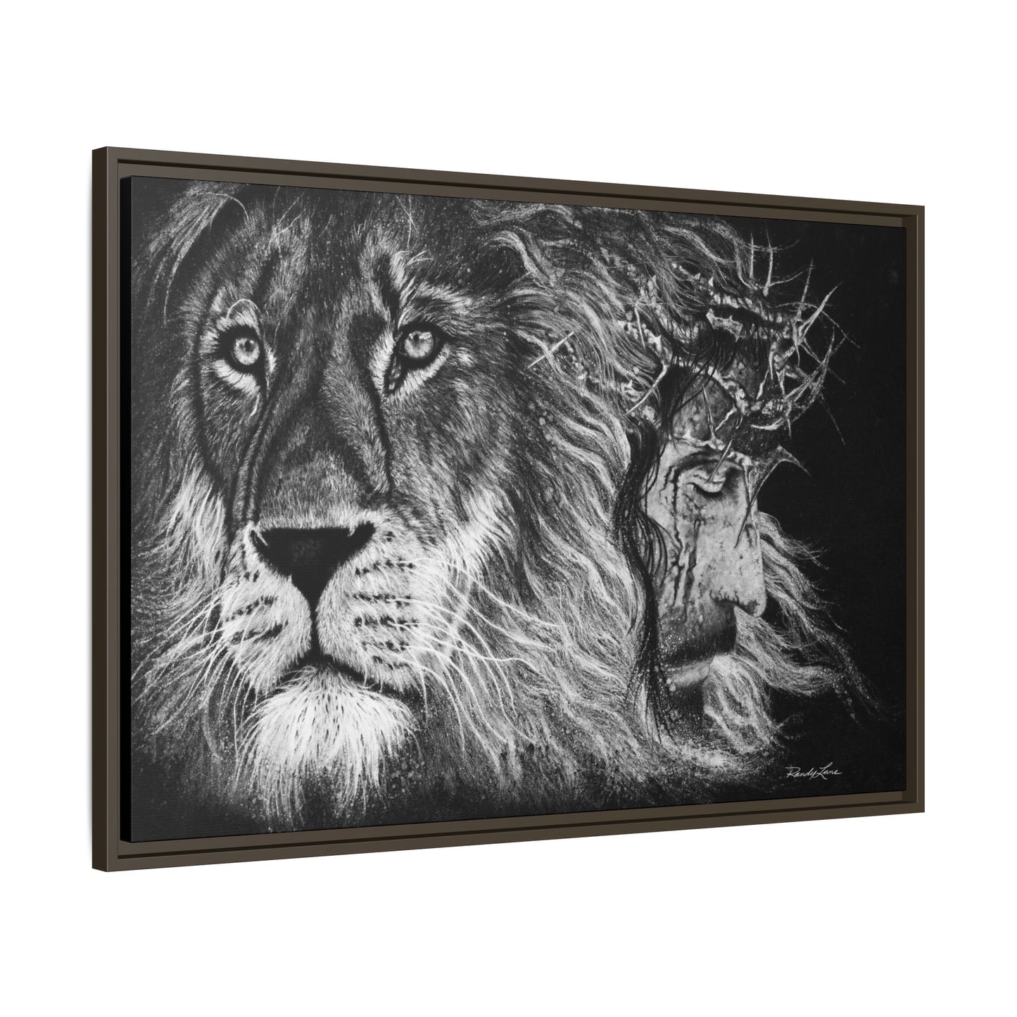 Lion King, Framed Matte Canvas Print