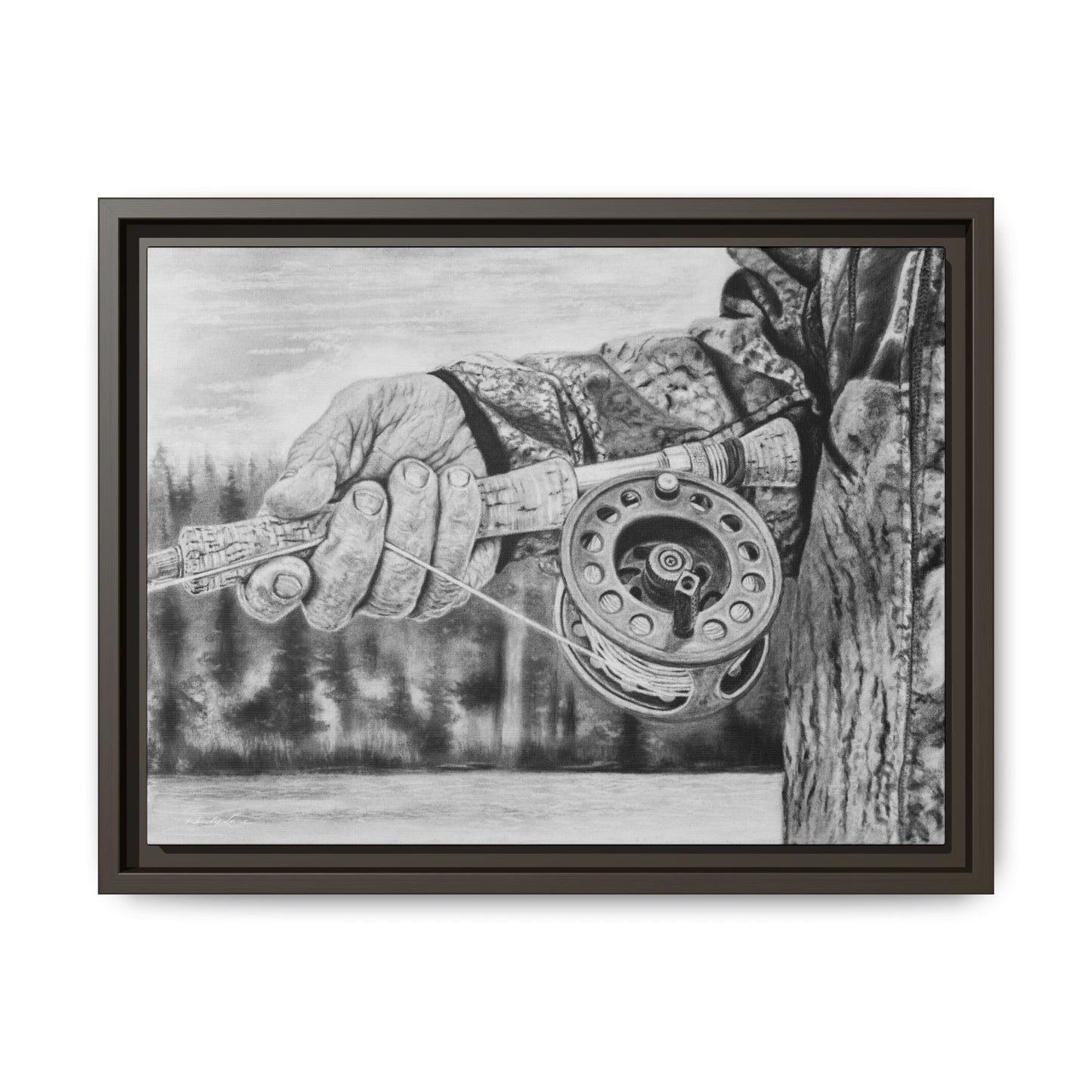 Therapy, Framed Canvas Fishing Fine Art Print