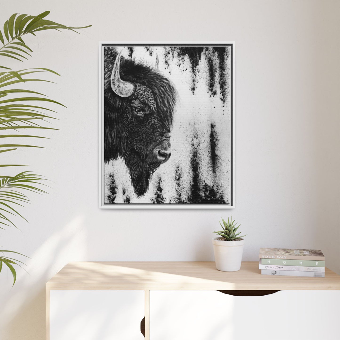 Pride, Framed Bison Canvas Art