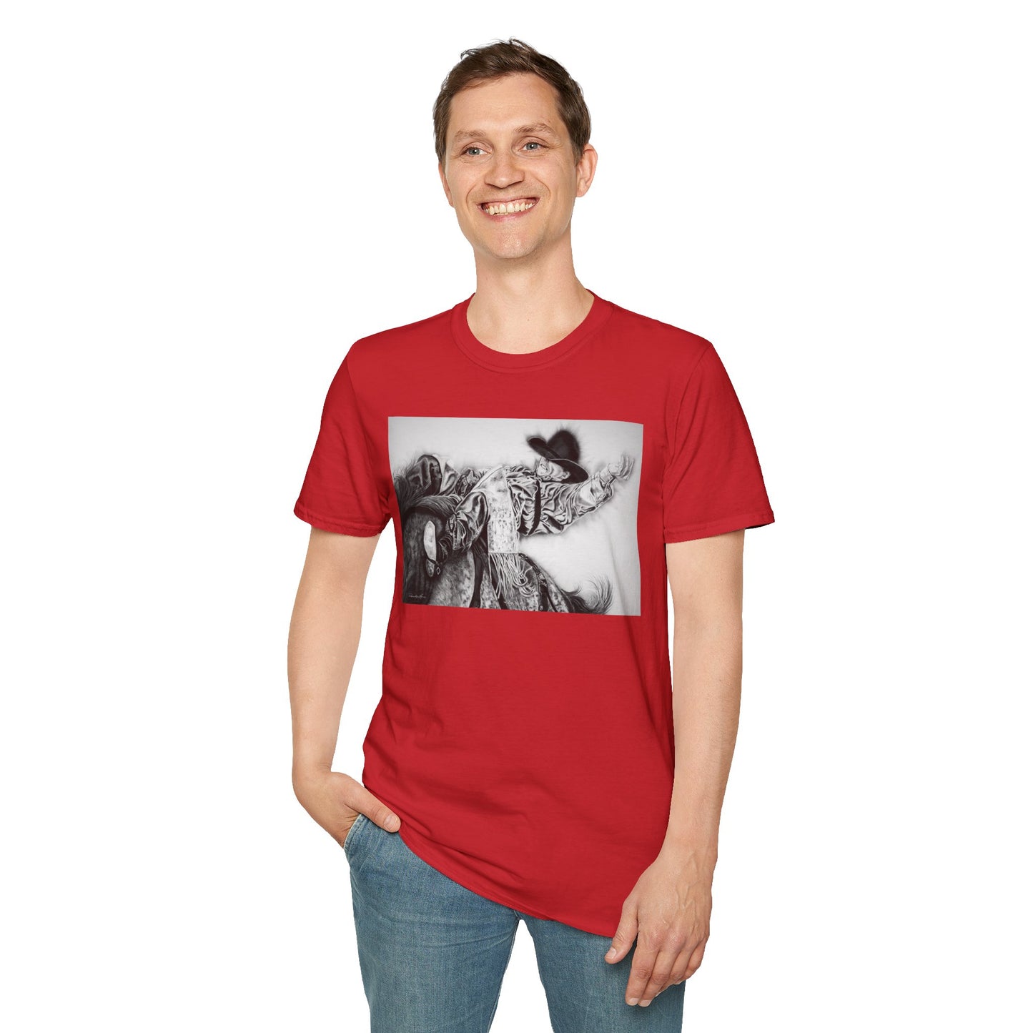 Go Time. Rodeo Cowboy Unisex Softstyle T-Shirt