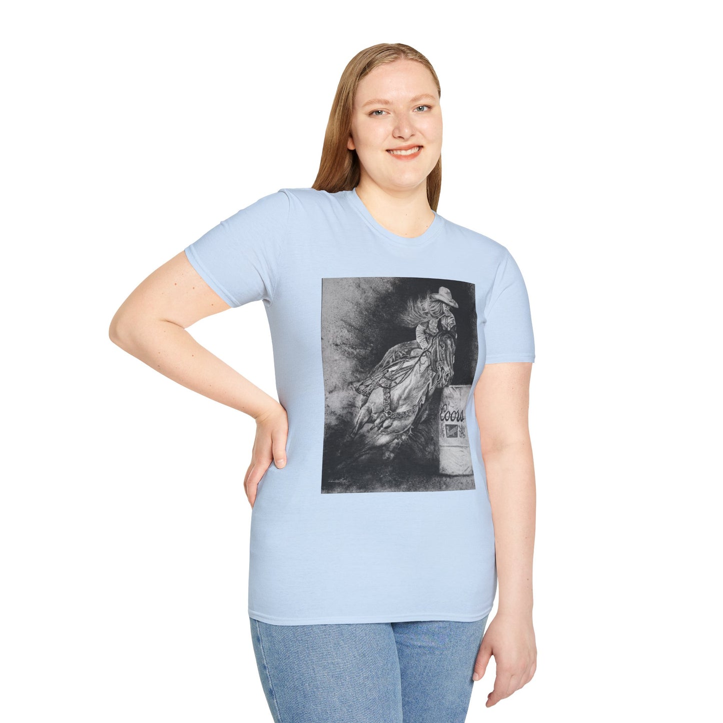 Sophie's Run. Rodeo Barrel Racer Unisex Softstyle T-Shirt