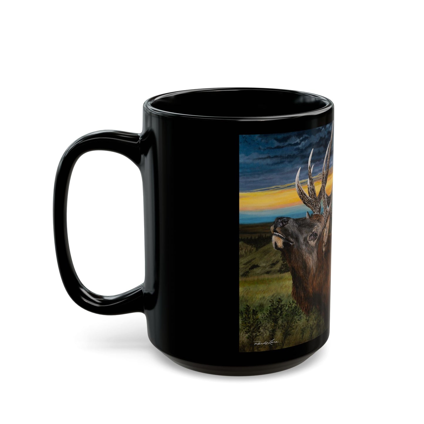 Sunset Serenade, Majestic Elk Coffee Mug