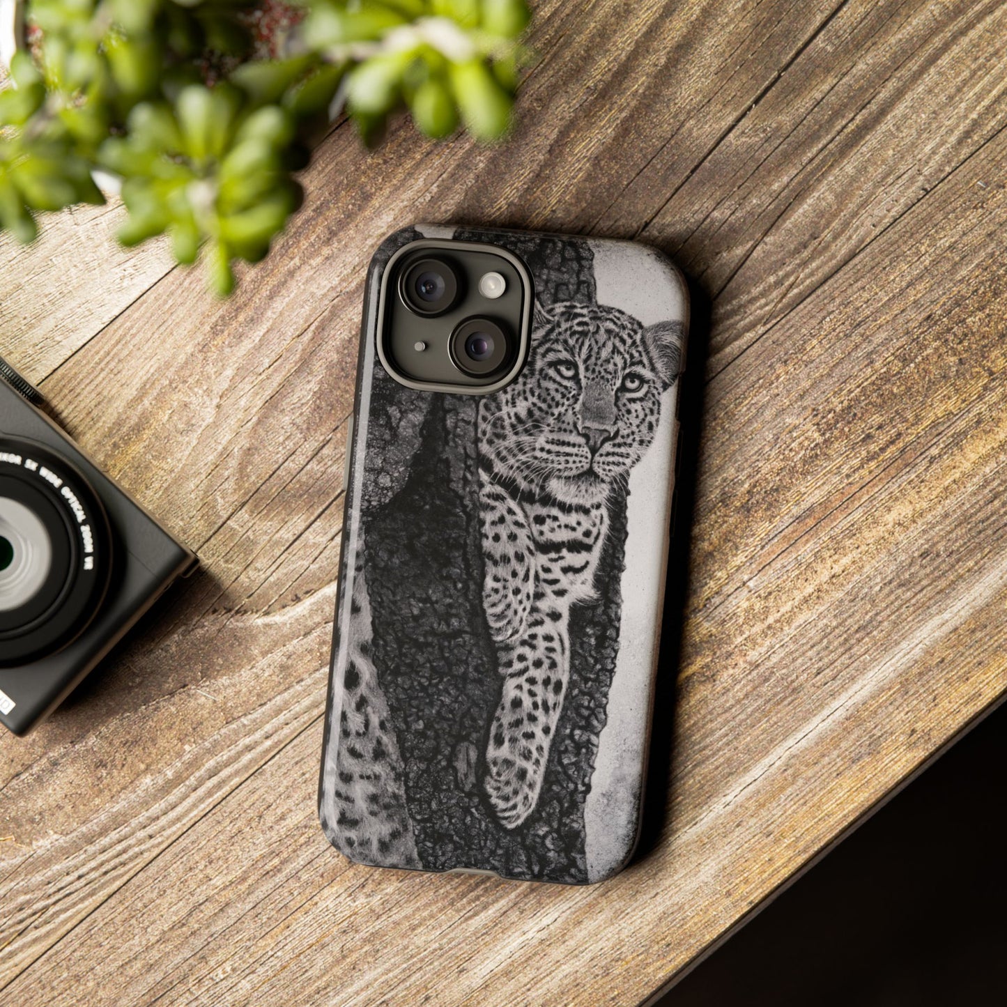 Tree Hugger, Leopard Phone Case