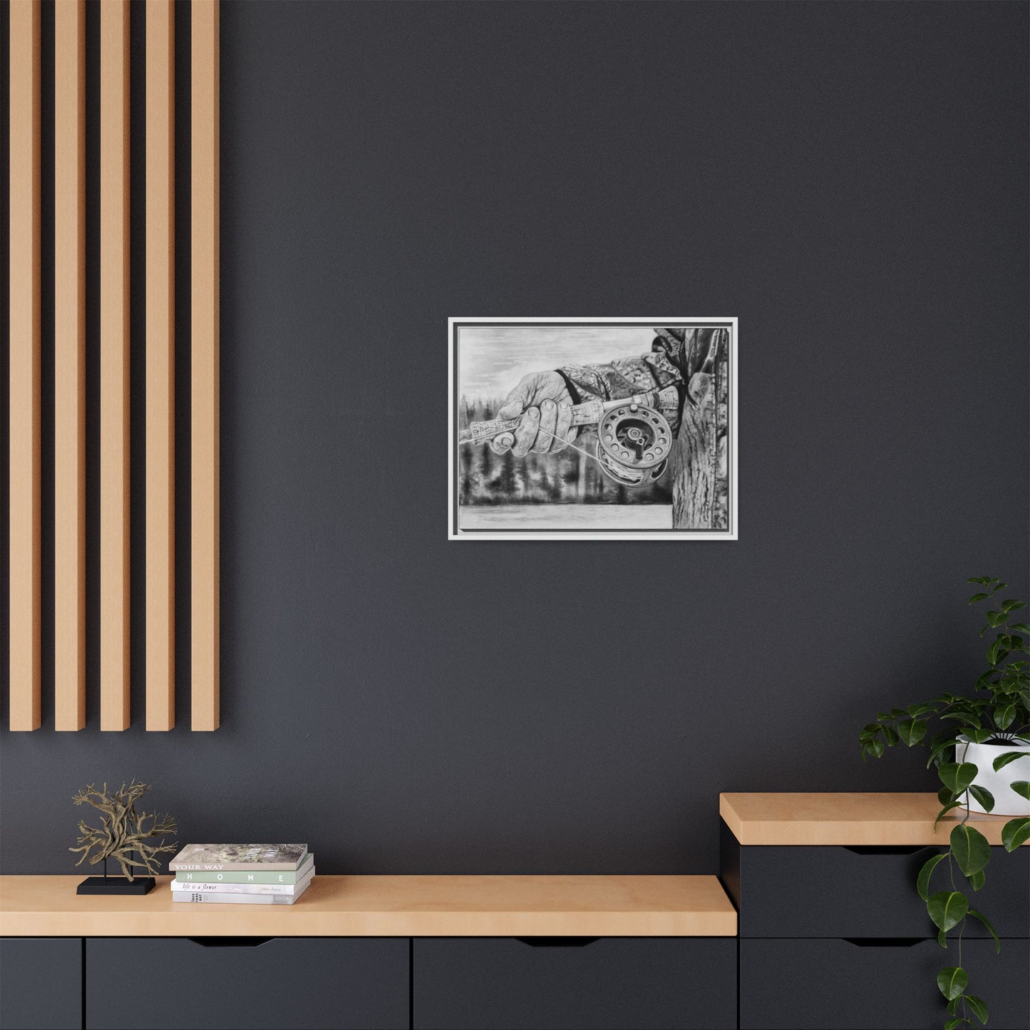 Therapy, Framed Canvas Fishing Fine Art Print