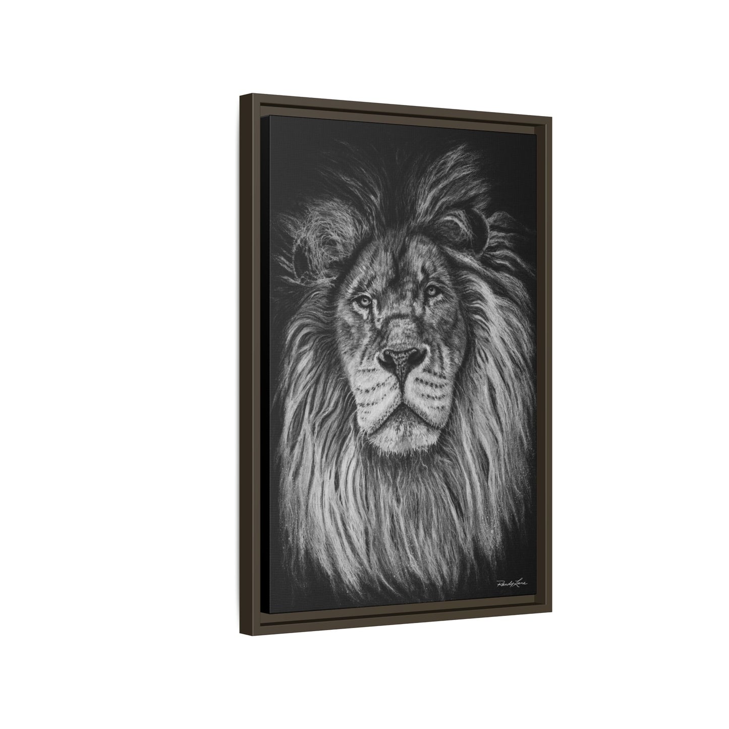 The Mane Event, Matte Canvas Lion Prints, Framed (Multi-color)