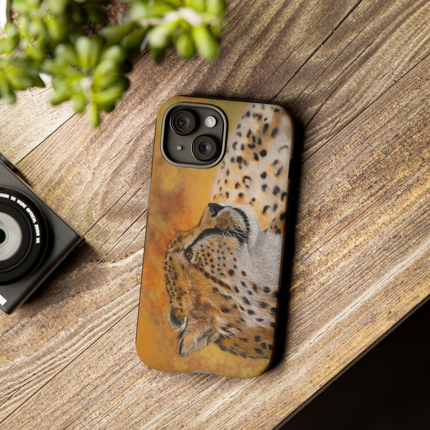 Cheetah Chill, Cheetah Phone Case, Tough Cases