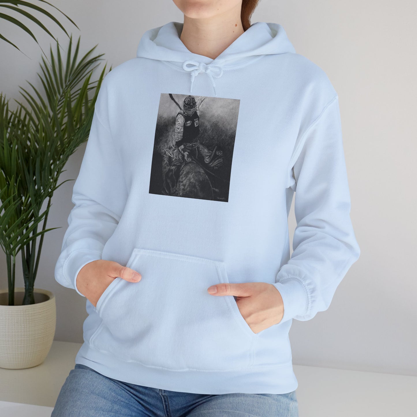 Gettin Frosty. Bull Rider Unisex Hooded Sweatshirt