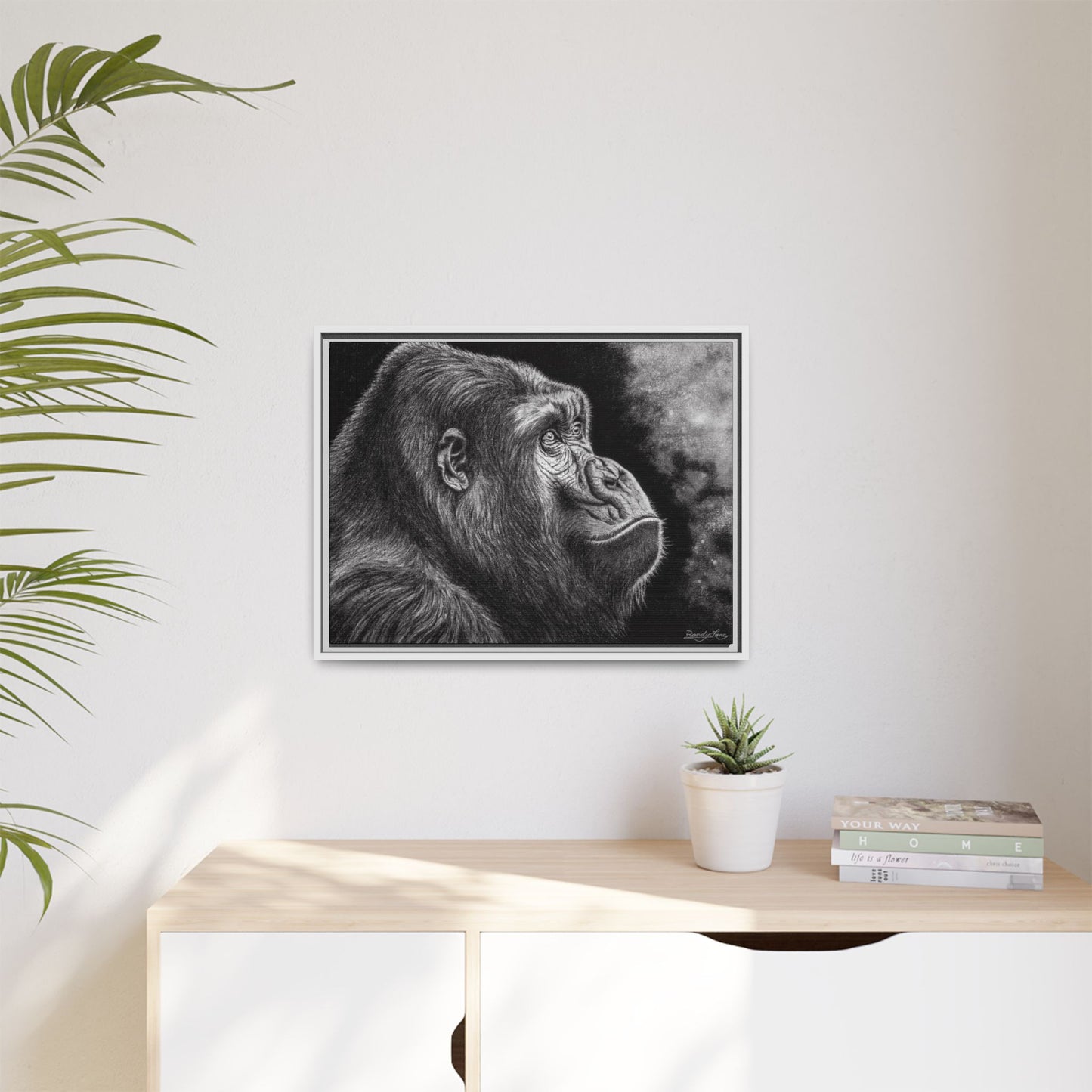Gorilla, Framed Art Canvas Wall Decor
