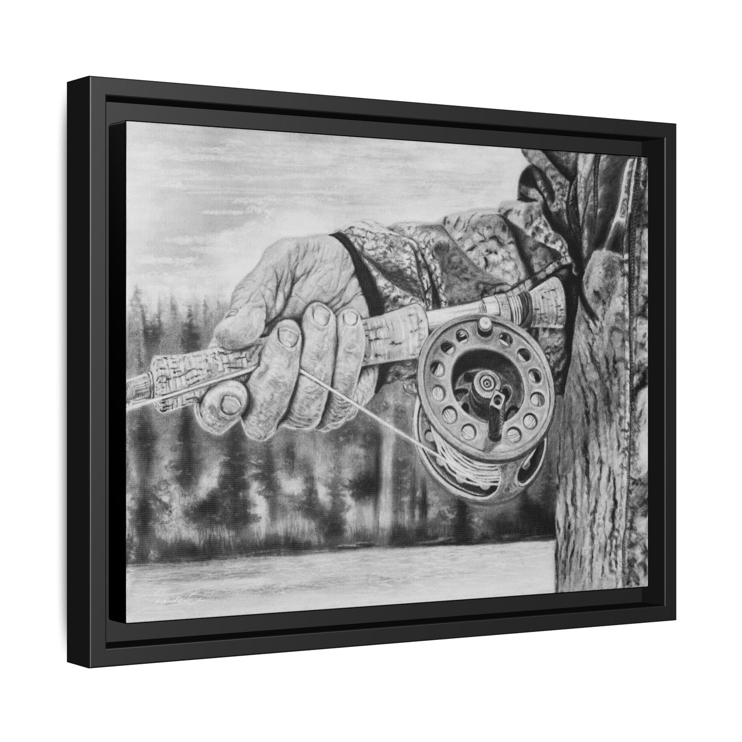Therapy, Framed Canvas Fishing Fine Art Print