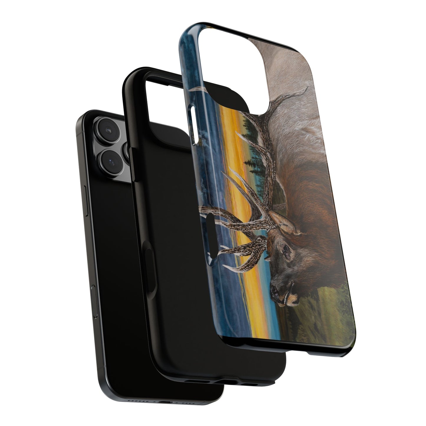 Sunset Serenade, Elk Phone Case