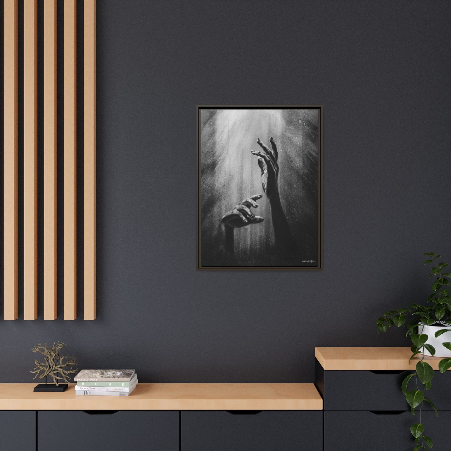 Divine Dance. Framed Stretched Matte Canvas Art Print