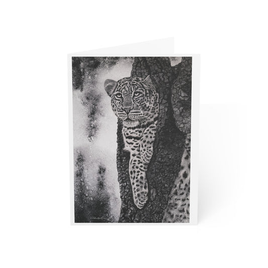 Tree Hugger, Leopard Greeting Cards - Set of 1, 10, 30, 50pcs, Perfect for Any Occasion, Unique Wildlife Designs, Nature Lovers, [...]