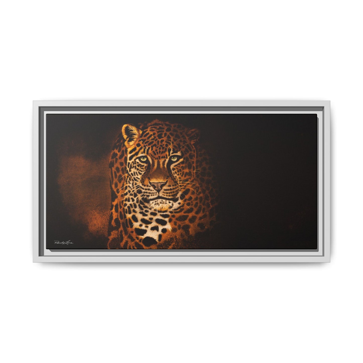 Shadow Hunter, Leopard Framed Canvas Art