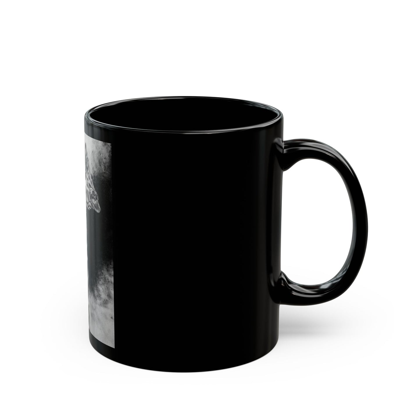 Grace in the Grassland, Giraffe Black Mug (11oz, 15oz)