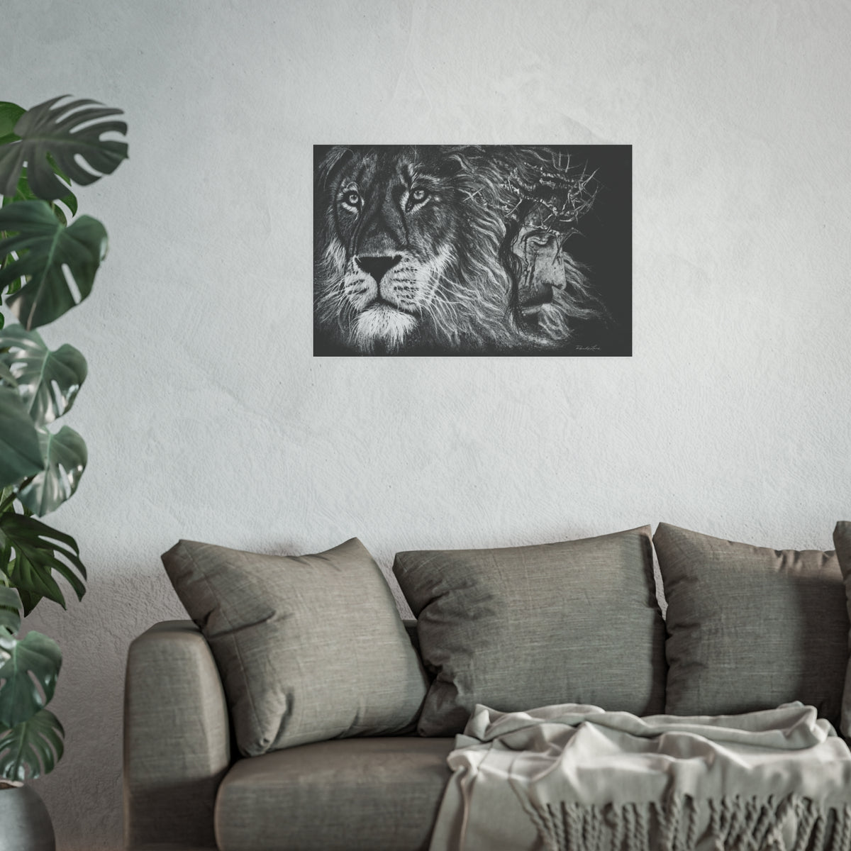 Lion King, Jesus and Lion Fine Art Print